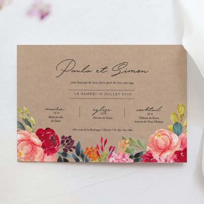 CARTE (+enveloppe blanche) - Bouquet Pastel – leaubleue
