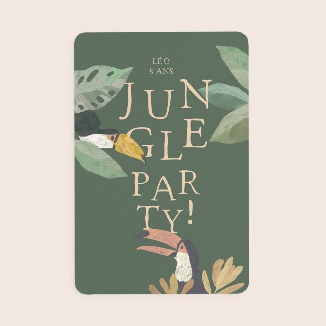 Carte Invitation Anniversaire Jungle Party Cottonbird